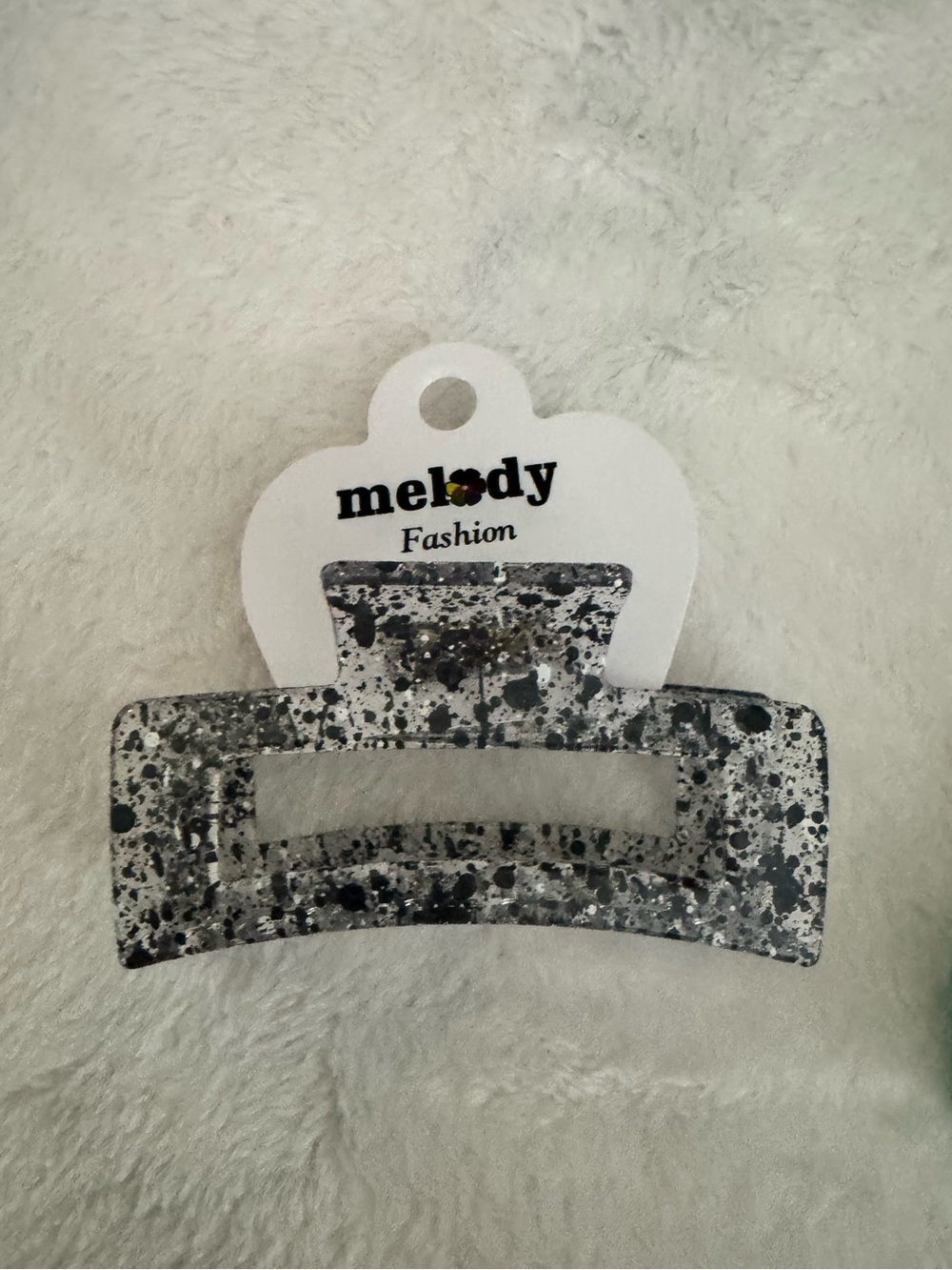 Glitter Rectangular Hair Clips - Assorted Colors - Picture 3 of 6